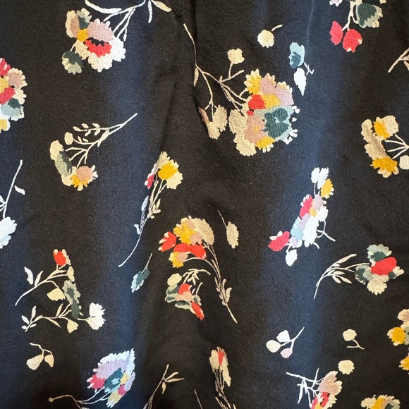 Madewell 100% Silk Notched Ruffle Cuff Top Carnation Top Shirt Sleeve Sz XXS - Picture 7 of 12